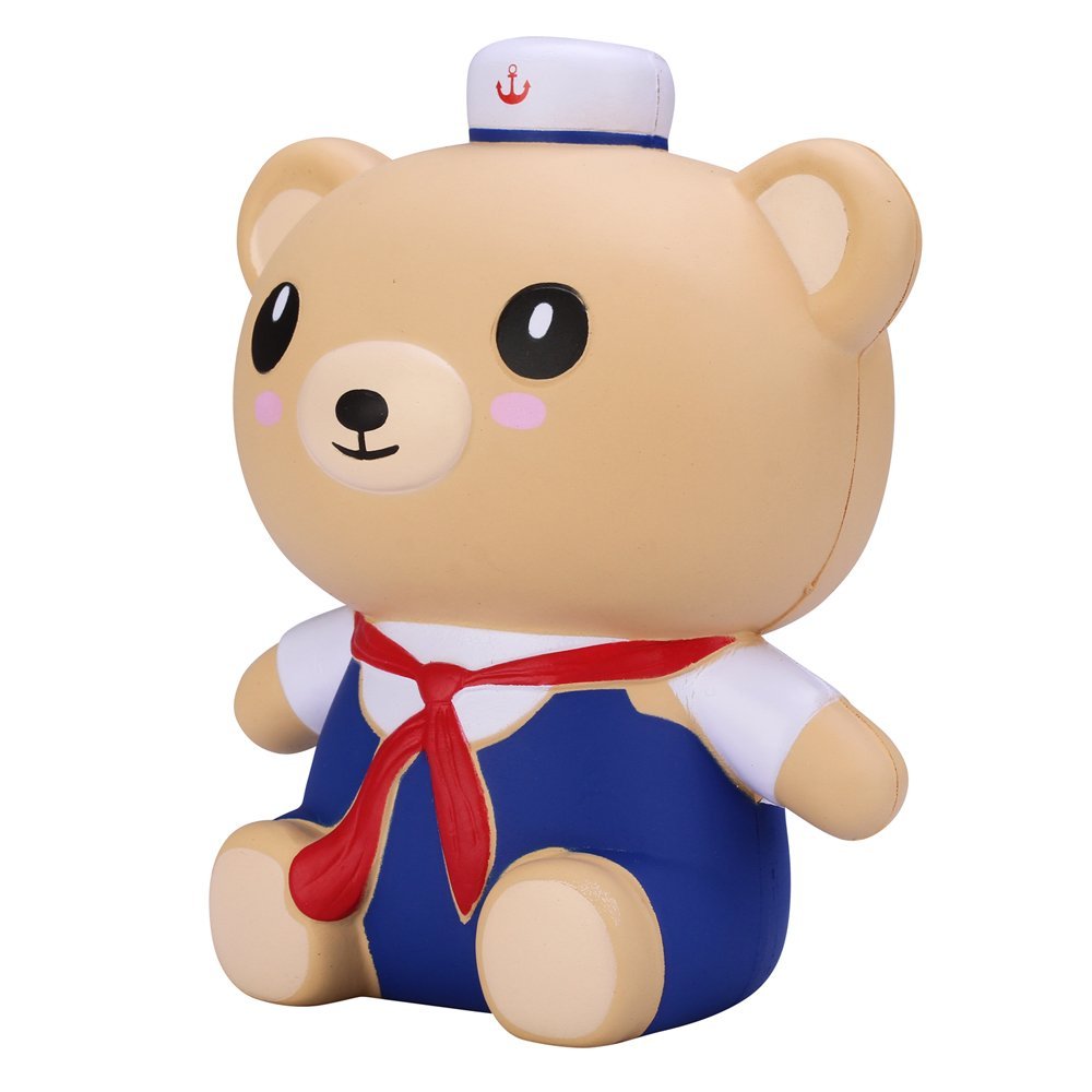 Slow Rising Scented Sailor Bear Boy Squishy with Logo