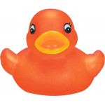 Logo Branded Transparent Orange Mini Rubber Duck Toy