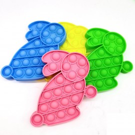 Rabbit Shaped Silicone Push Pop Bubble Toy with Logo