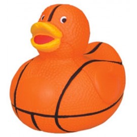 Logo Branded Basketball Duck Stress Reliever