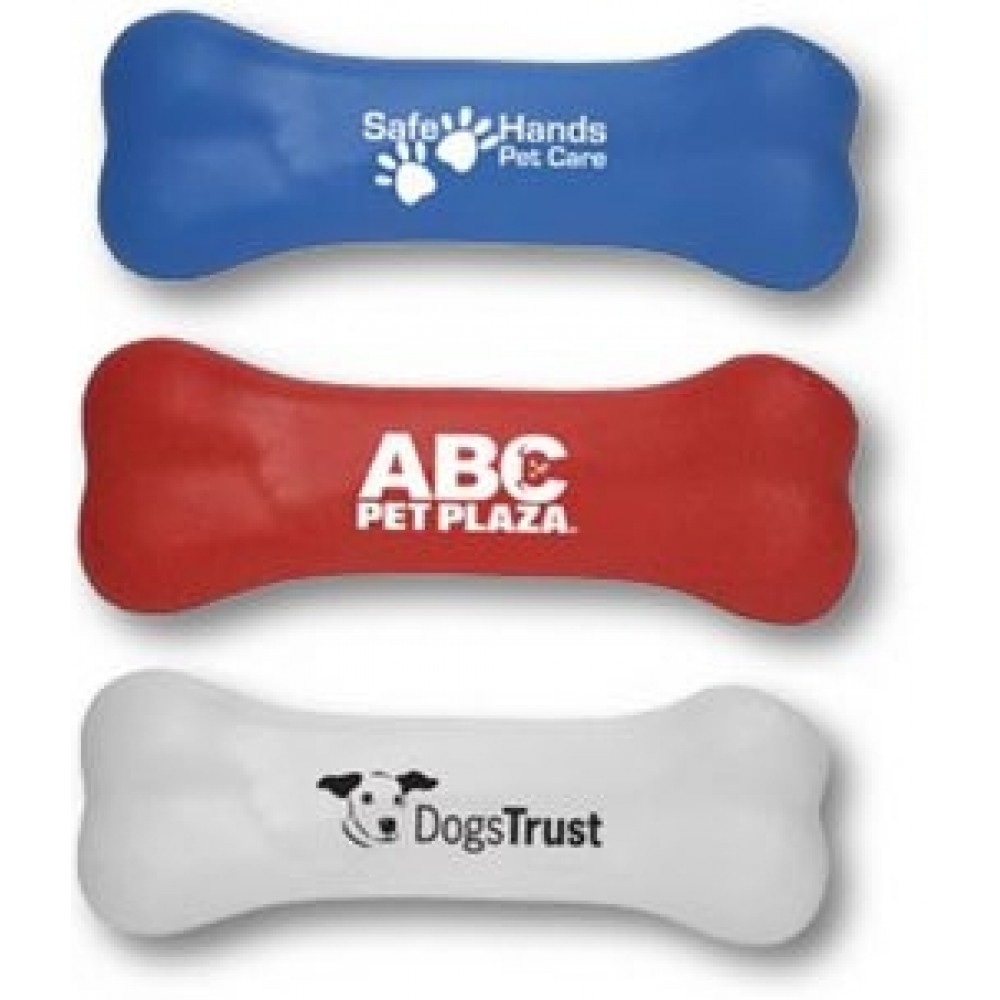 Logo Branded Paws for Life Squeaky Bone Dog Toy Logo Branded Paws for Life Squeaky Bone Dog Toy