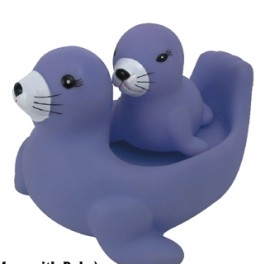 Promotional Rubber Sea Lion 2 Pieces Family Toys  Promotional Rubber Sea Lion 2 Pieces Family Toys