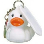 Custom Imprinted Rubber Volleyball Duck Key Chain