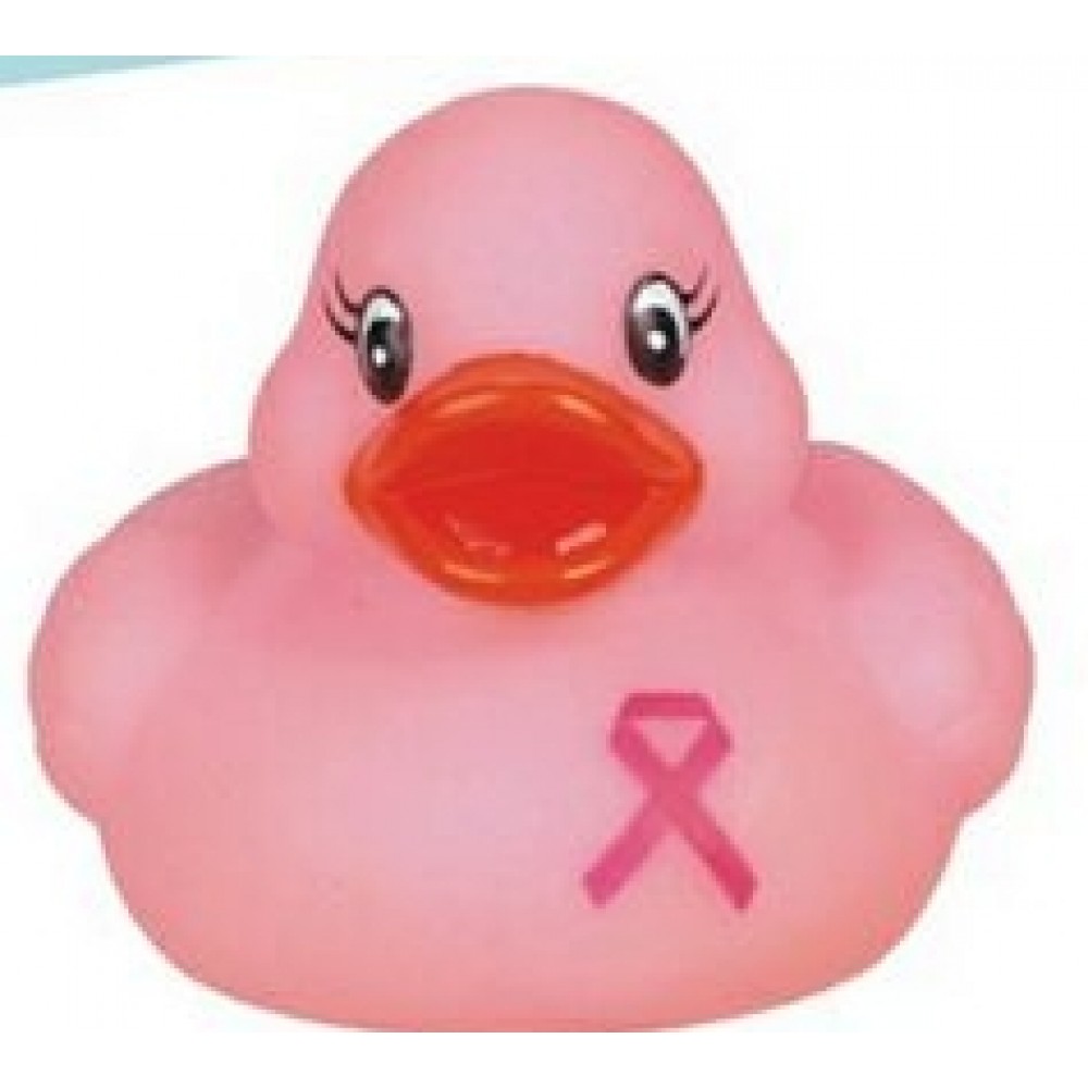 Logo Branded Rubber Pretty Pink Bow DuckÂ©
