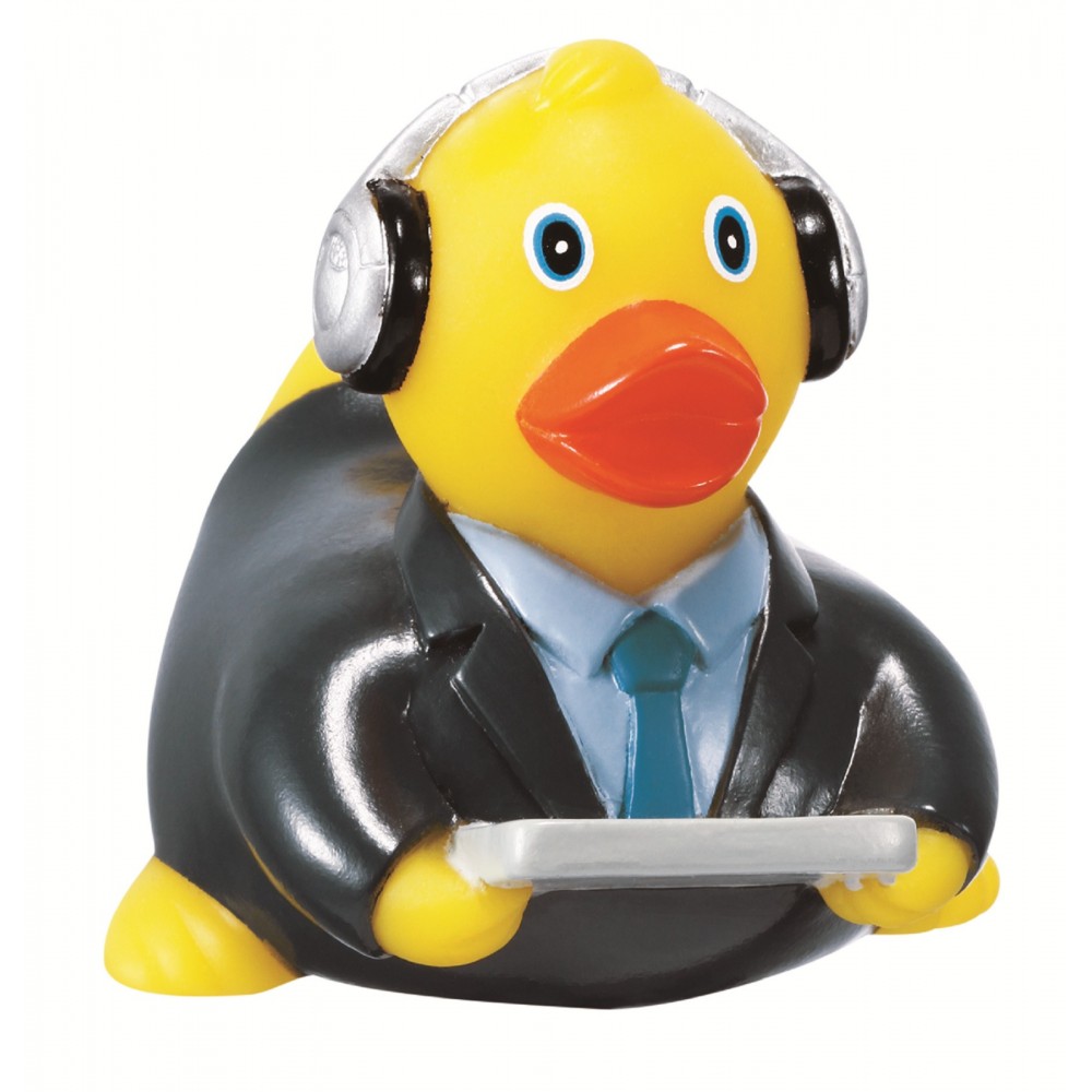 Rubber Computer Tech DuckÂ© Toy with Logo