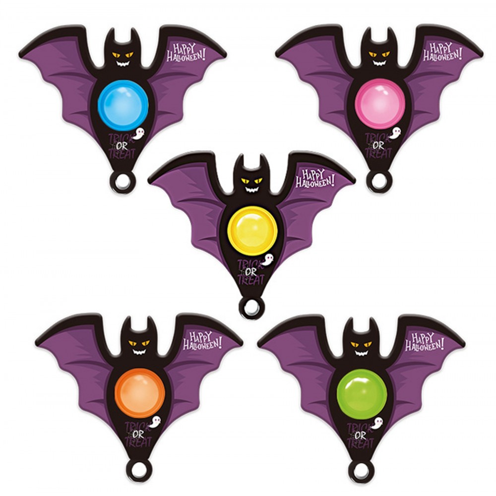 Bat Shaped Finger Press Bubble Toy Key Chain with Logo