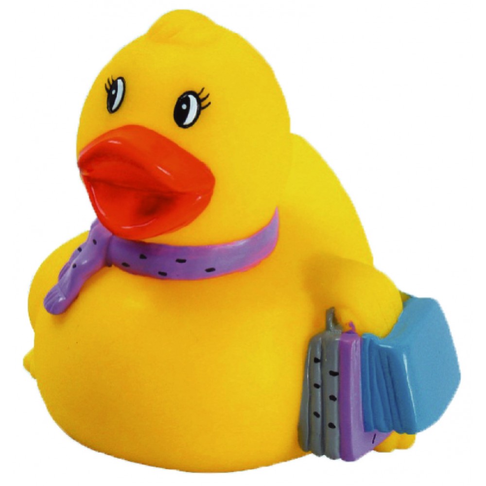 Rubber Shopping DuckÂ© Toy with Logo