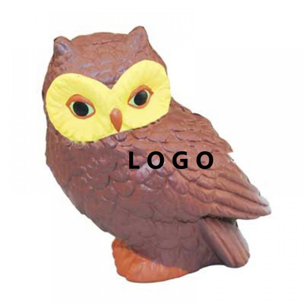 Custom Printed Owl Stress Reliever Custom Printed Owl Stress Reliever