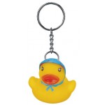 Custom Imprinted Rubber Bonnet Duck Key Chain
