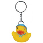 Custom Imprinted Rubber Bonnet Duck Key Chain