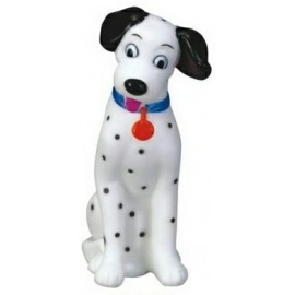 Rubber Spotty Dalmatian Dog Toy w/ Blue/Red Tag with Logo