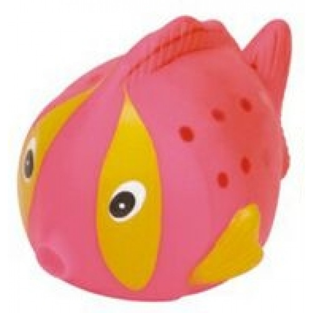 Rubber Colorful Pink Fish with Logo