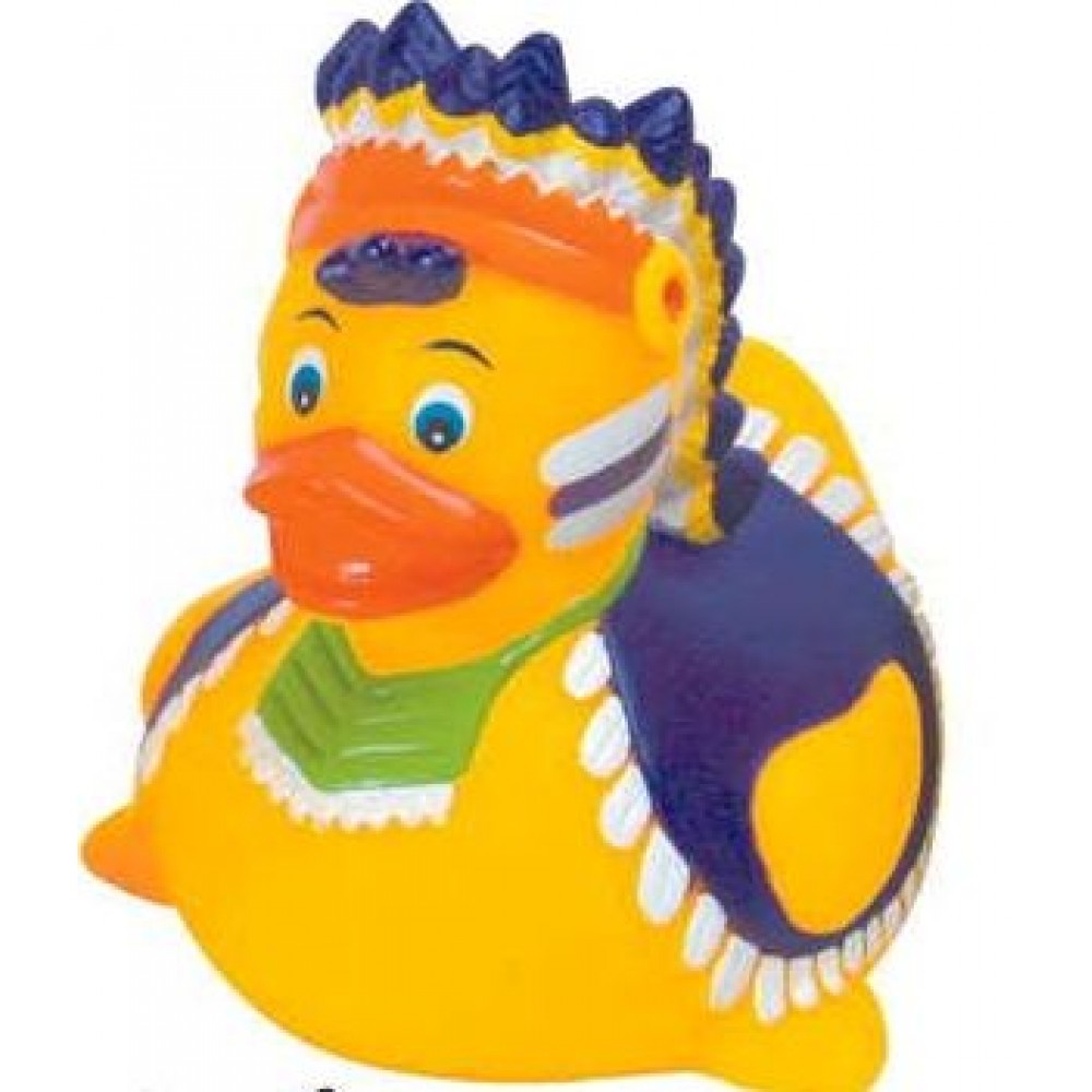 Rubber Indian Chief DuckÂ© with Logo