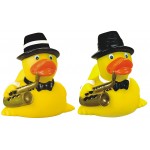 Rubber Jazz Musician DuckÂ© Toy with Logo