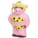 Logo Branded Cool Pig Squeezies Stress Reliever Keyring