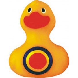 Rubber Bulls Eye Duck© Toy with Logo  Rubber Bulls Eye Duck© Toy with Logo