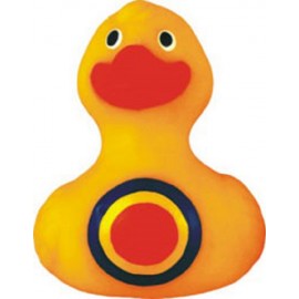 Rubber Bulls Eye DuckÂ© Toy with Logo