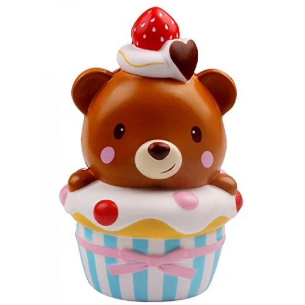 Personalized Slow Rising Scented Squishy Bear Cupcake