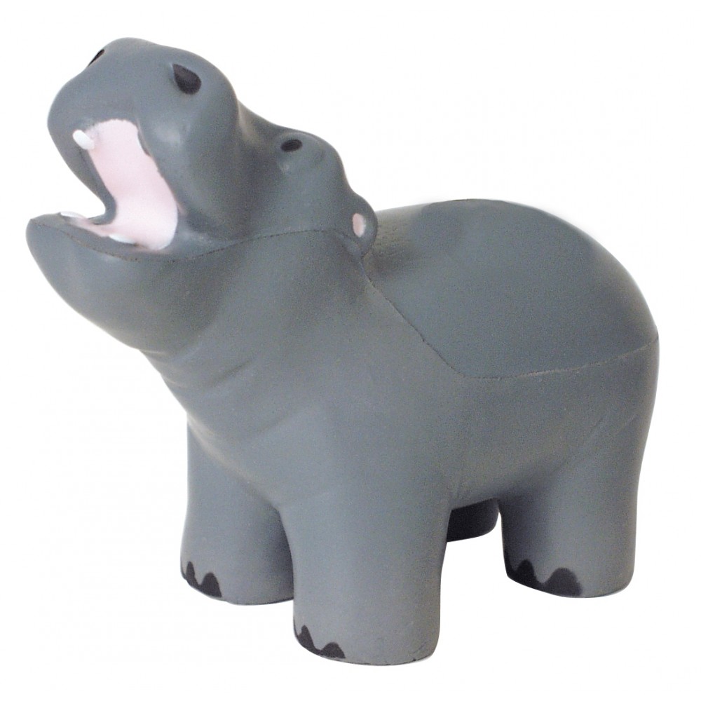 Logo Branded Hippo Squeezies Stress Reliever