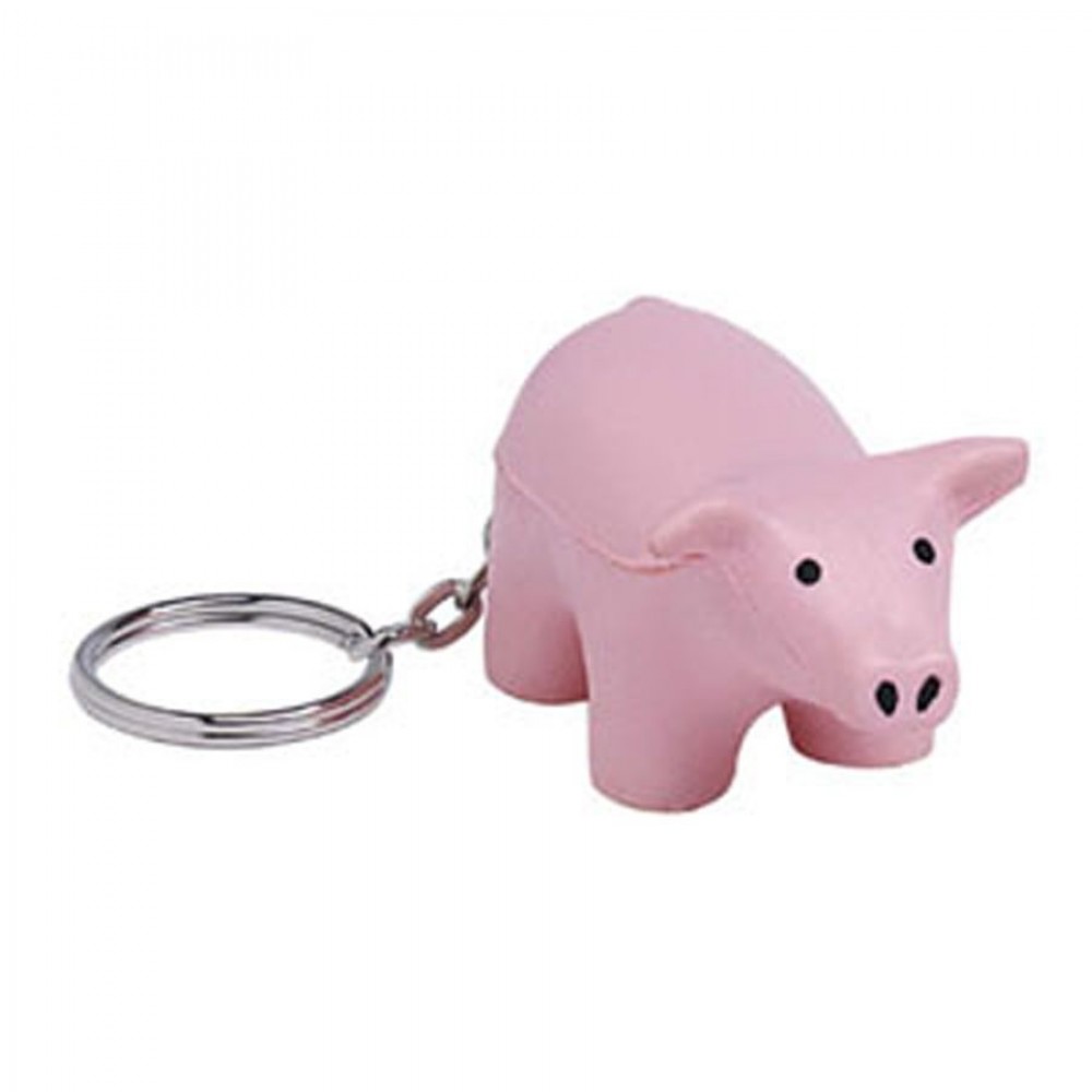 Pig Keyring Squeezies Stress Reliever with Logo
