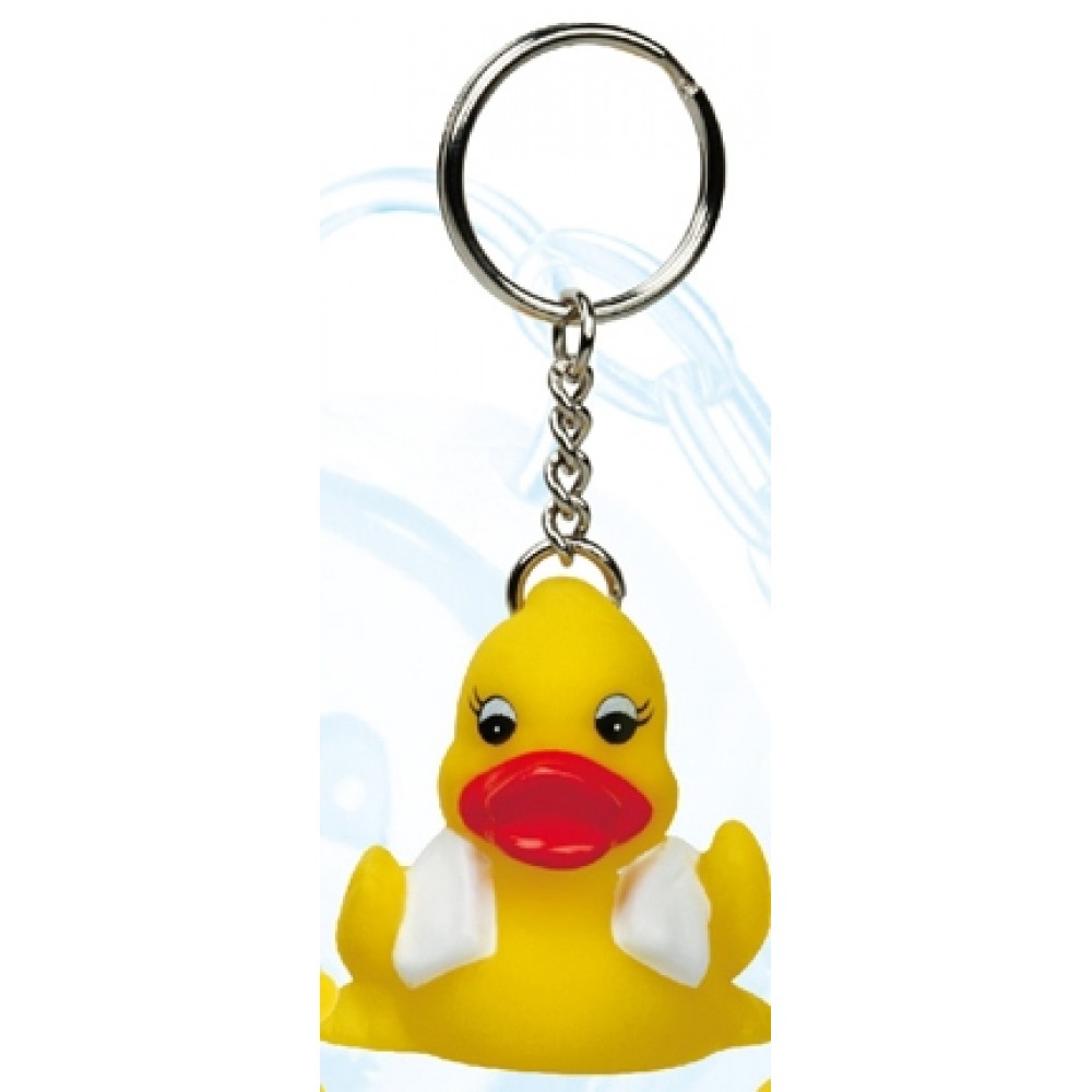 Custom Imprinted Mini Rubber Fitness Duck Key Chain© Custom Imprinted Mini Rubber Fitness Duck Key Chain©