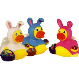 Rubber Easter Bunny DuckÂ© Toy with Logo