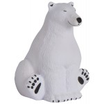 Promotional Sitting Polar Bear Squeezies Stress Reliever