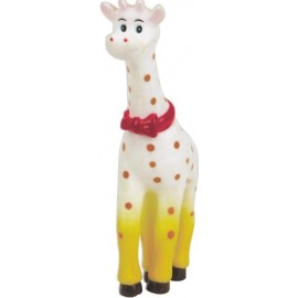 Yellow/ Brown Rubber Giraffe with Logo  Yellow/ Brown Rubber Giraffe with Logo