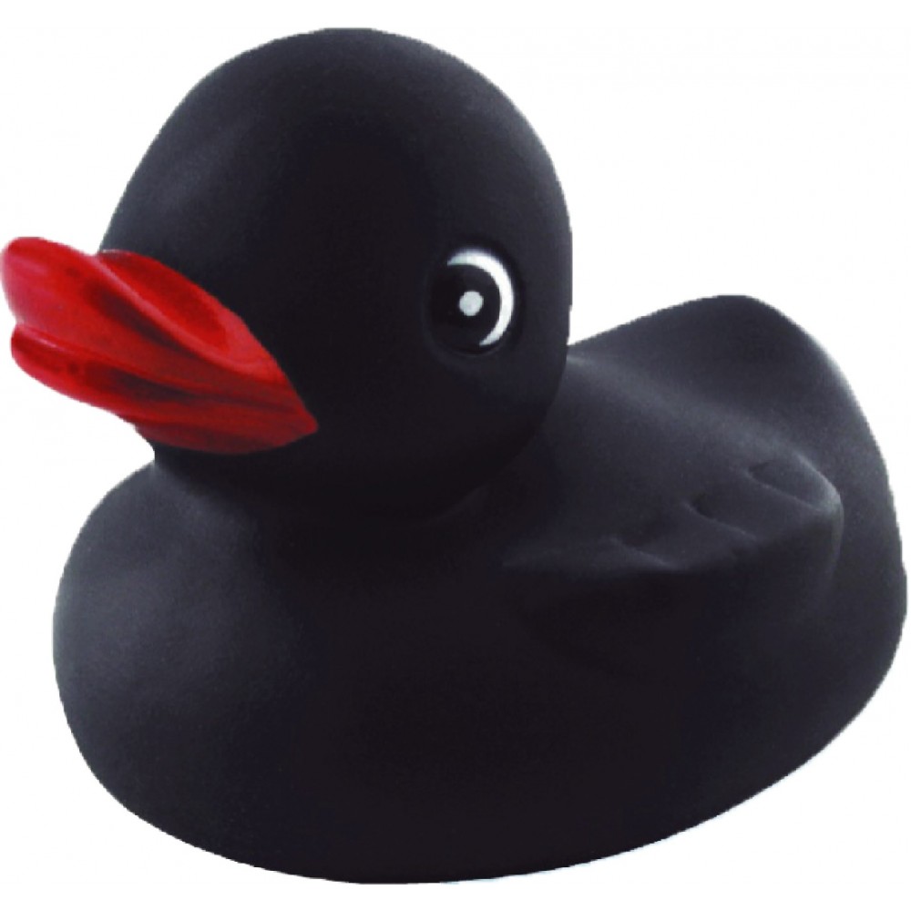 Black Rubber Duck Toy with Logo