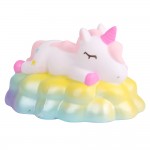 Slow Rising Scented Squishy Sleepy Unicorn- Pink w/ Rainbow Cloud with Logo