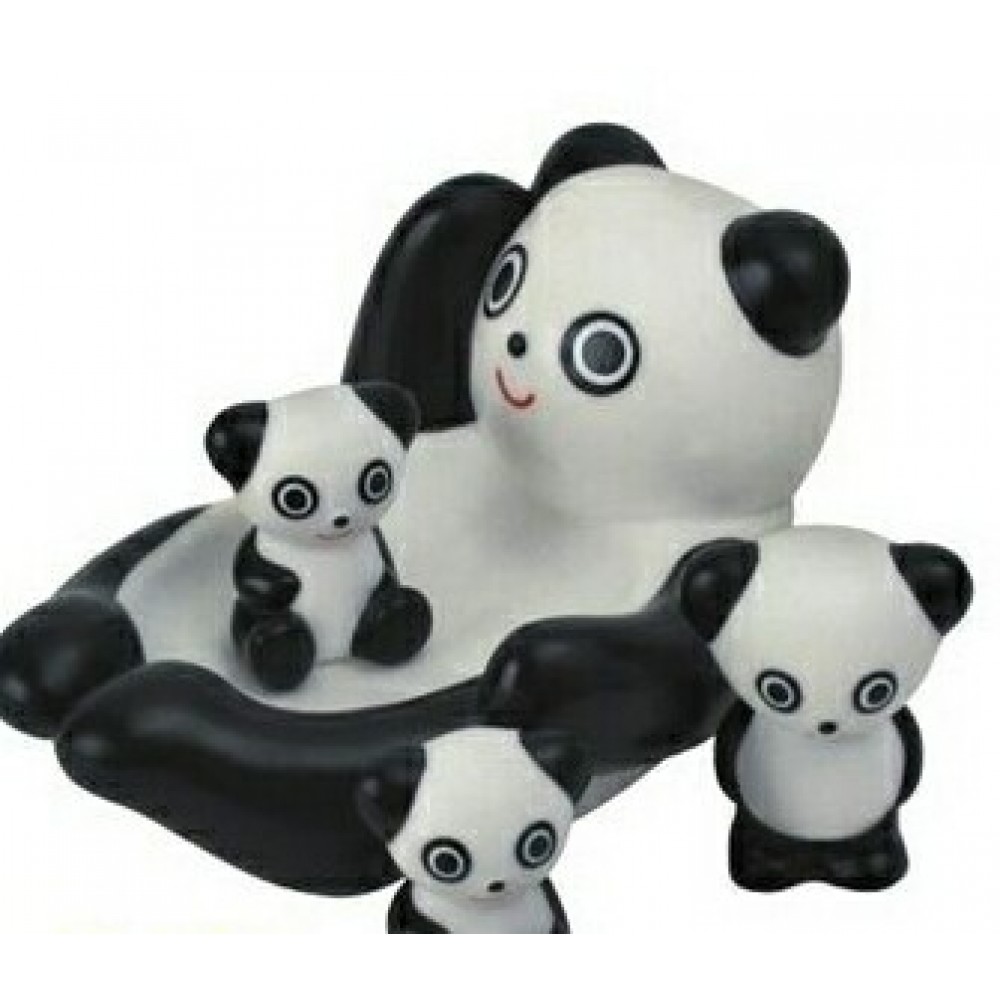 Rubber Panda 4 Pieces Big Family with Logo
