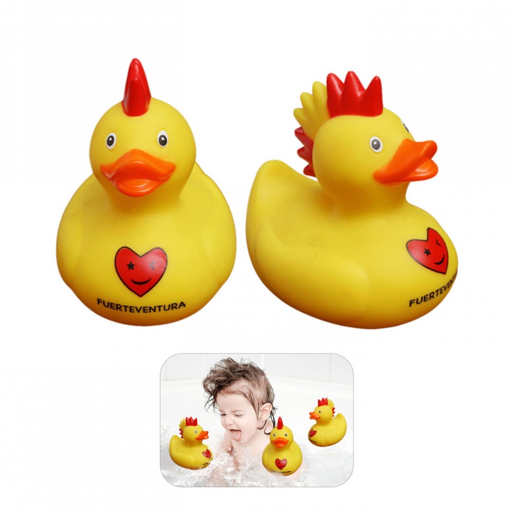 Promotional Rubber Duck with Mohican Hair