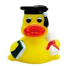 Logo Branded Mini Rubber Graduation DuckÂ© Toy