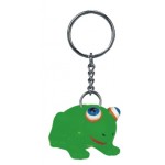 Rubber Frog Key Chain with Logo
