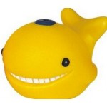 Yellow Rubber Baby Whale with Logo