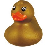 Rubber Gold DuckÂ© Toy with Logo