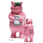 Banker Pig Stress Reliever with Logo