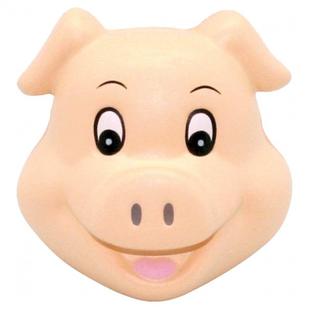 Cute Pig Head Squeezies Stress Reliever with Logo