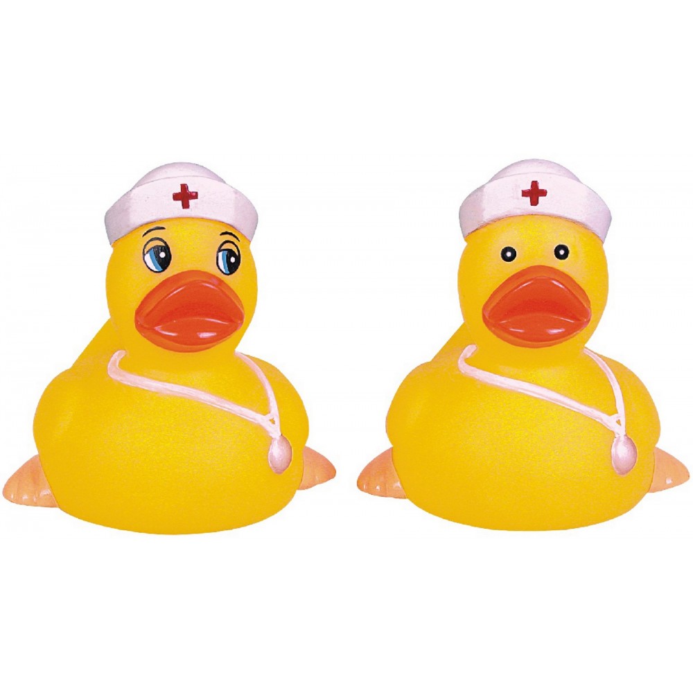 Rubber Caring Nurse DuckÂ© Toy with Logo