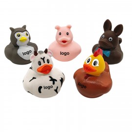 Custom 2 inch Animal Shape Rubber Duck