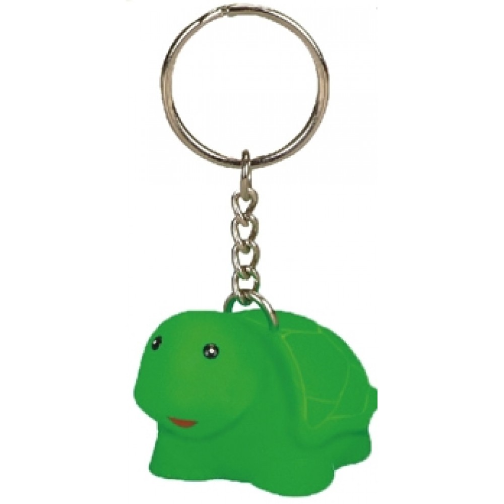 Rubber Turtle Key Chain with Logo