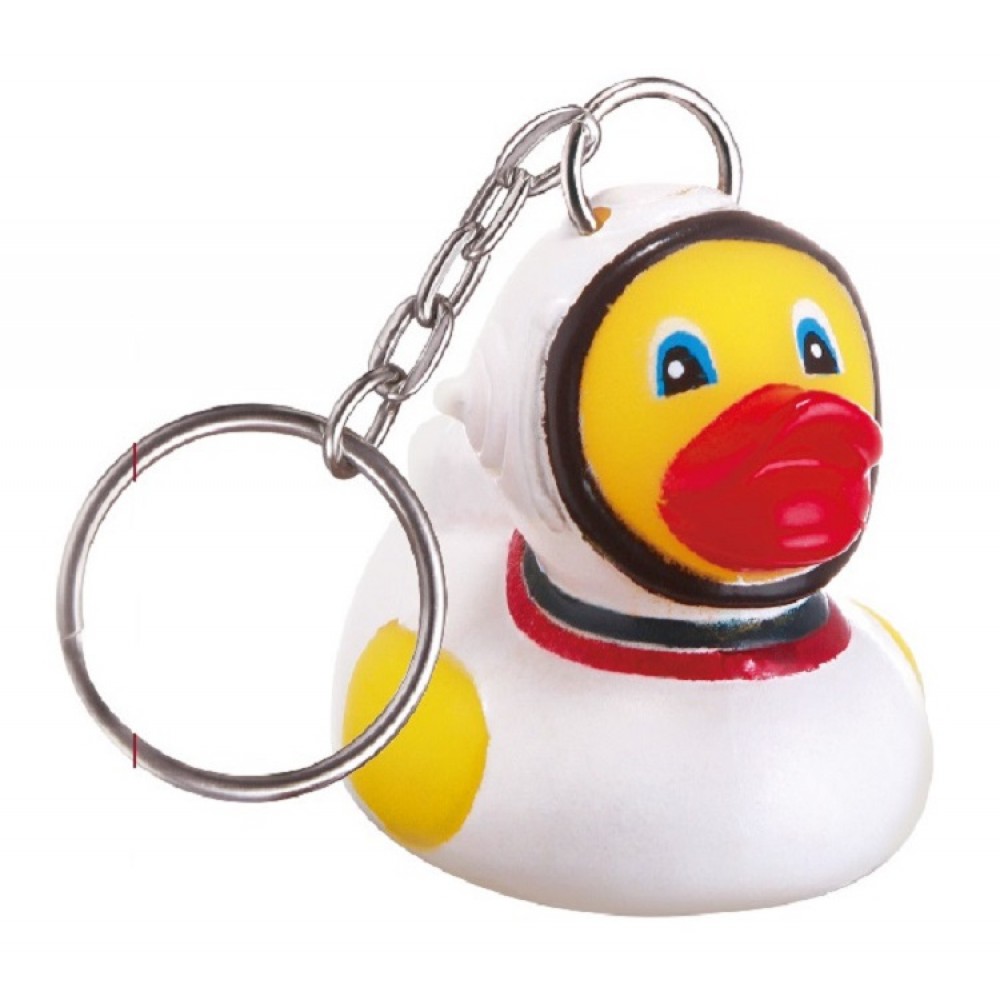 Custom Printed Rubber Astronaut Duck Key Chain© Custom Printed Rubber Astronaut Duck Key Chain©