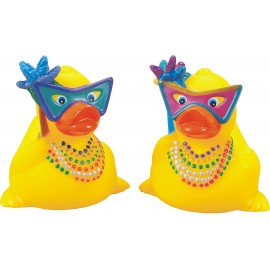 Rubber Mardi Gras DuckÂ© Toy with Logo