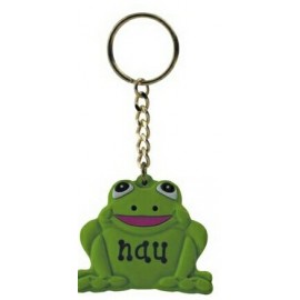 2D Rubber Frog Key Chain with Logo