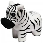 Black & White Zebra Stress Reliever with Logo