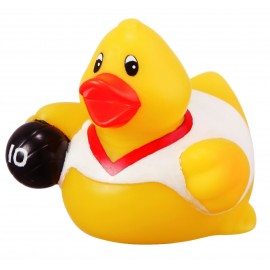 Promotional Rubber Rollin Bowlin Player Duck© Toy  Promotional Rubber Rollin Bowlin Player Duck© Toy