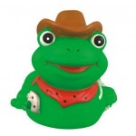 Logo Branded Rubber Cowboy Frog Toy