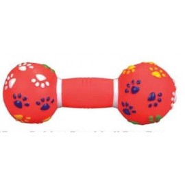 Rubber Dumbbell Dog Toy (8 1/8"x3") with Logo  Rubber Dumbbell Dog Toy (8 1/8"x3") with Logo
