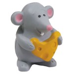 Personalized Mouse w/Cheese Squeezies Stress Reliever