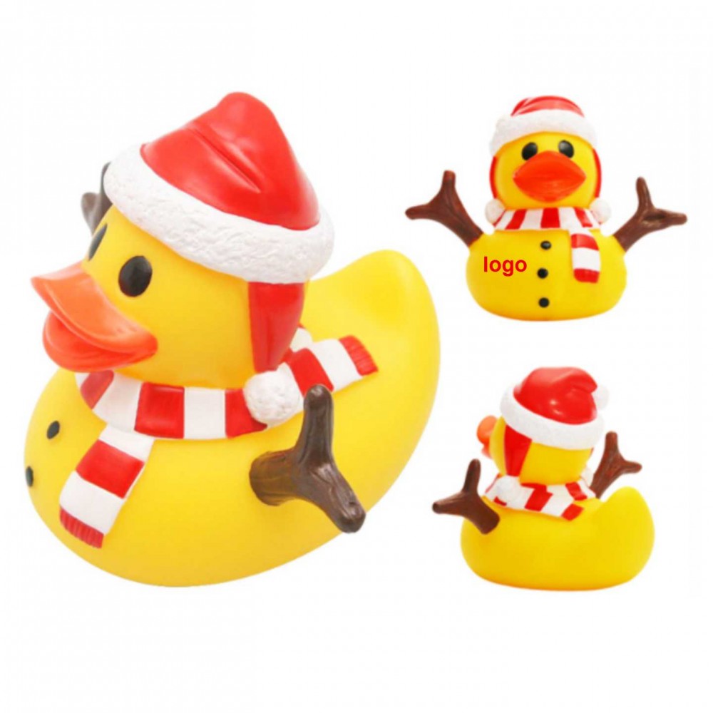 Snowman Rubber Duck with Logo